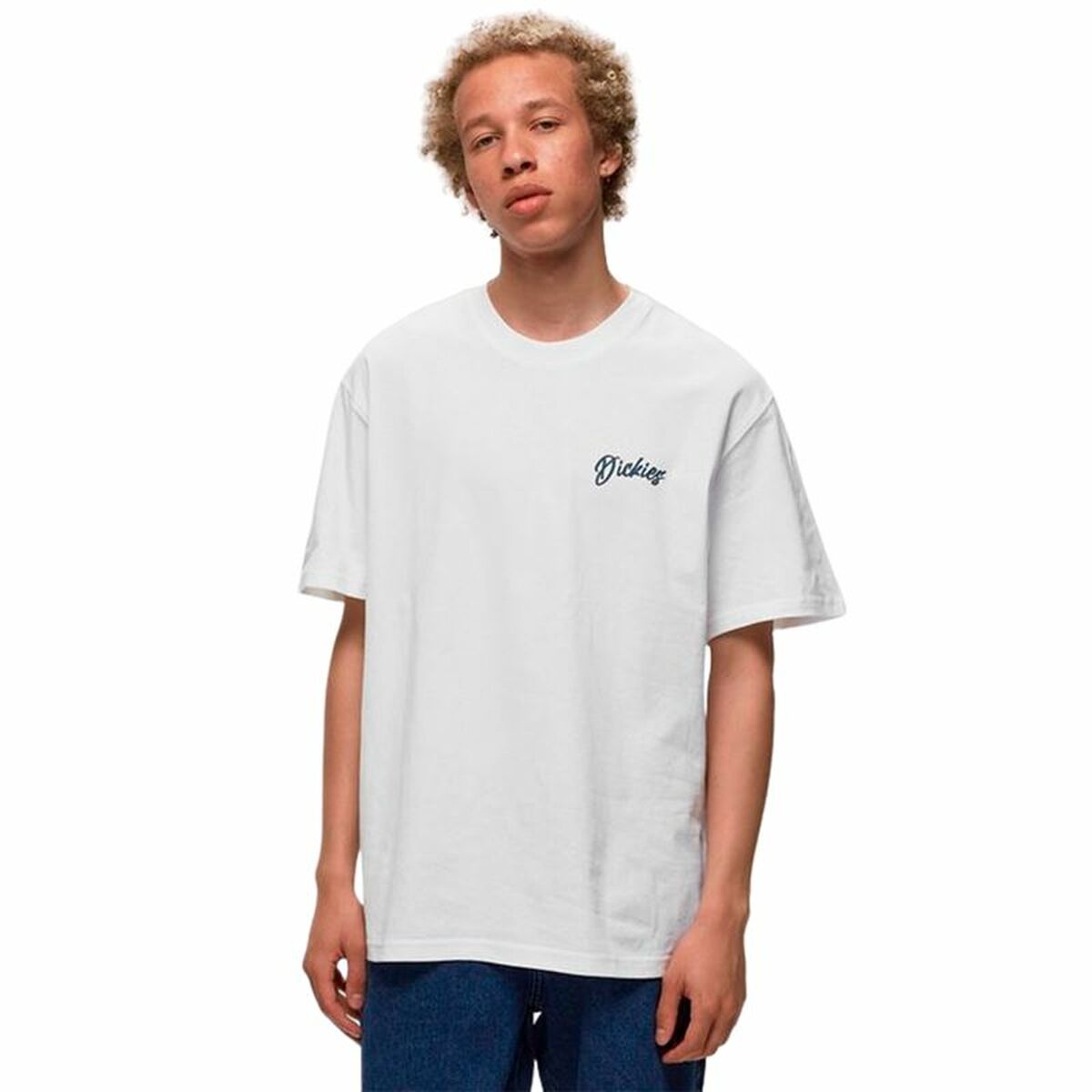 Men’s Short Sleeve T-Shirt Dickies Dighton White-4