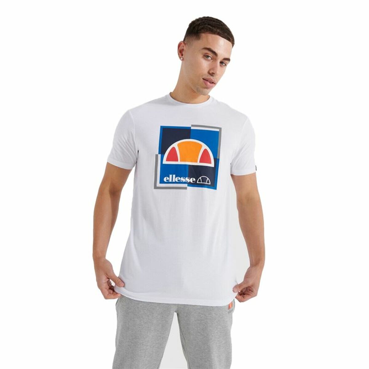 Men’s Short Sleeve T-Shirt Ellesse Michaelo White-0