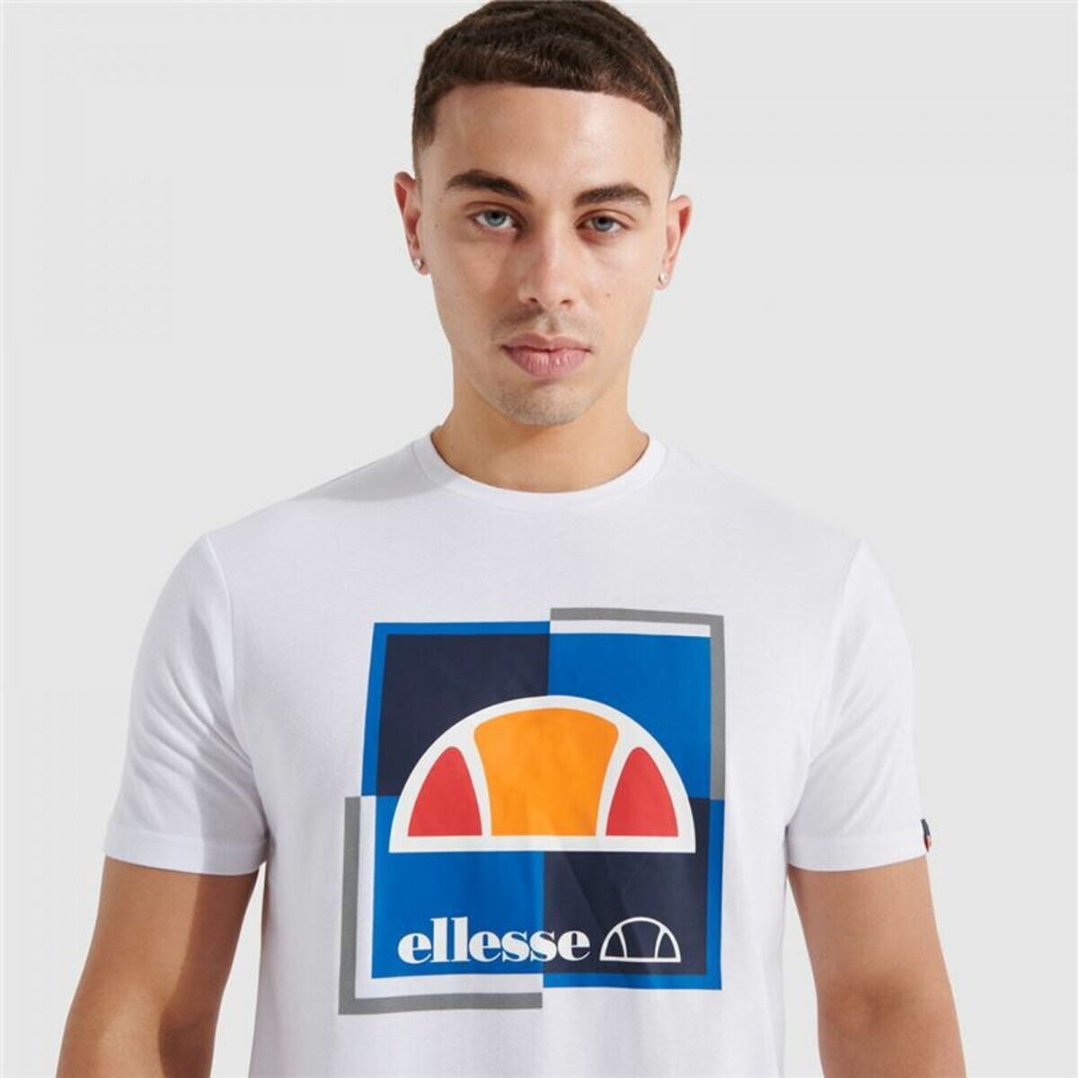 Men’s Short Sleeve T-Shirt Ellesse Michaelo White-3