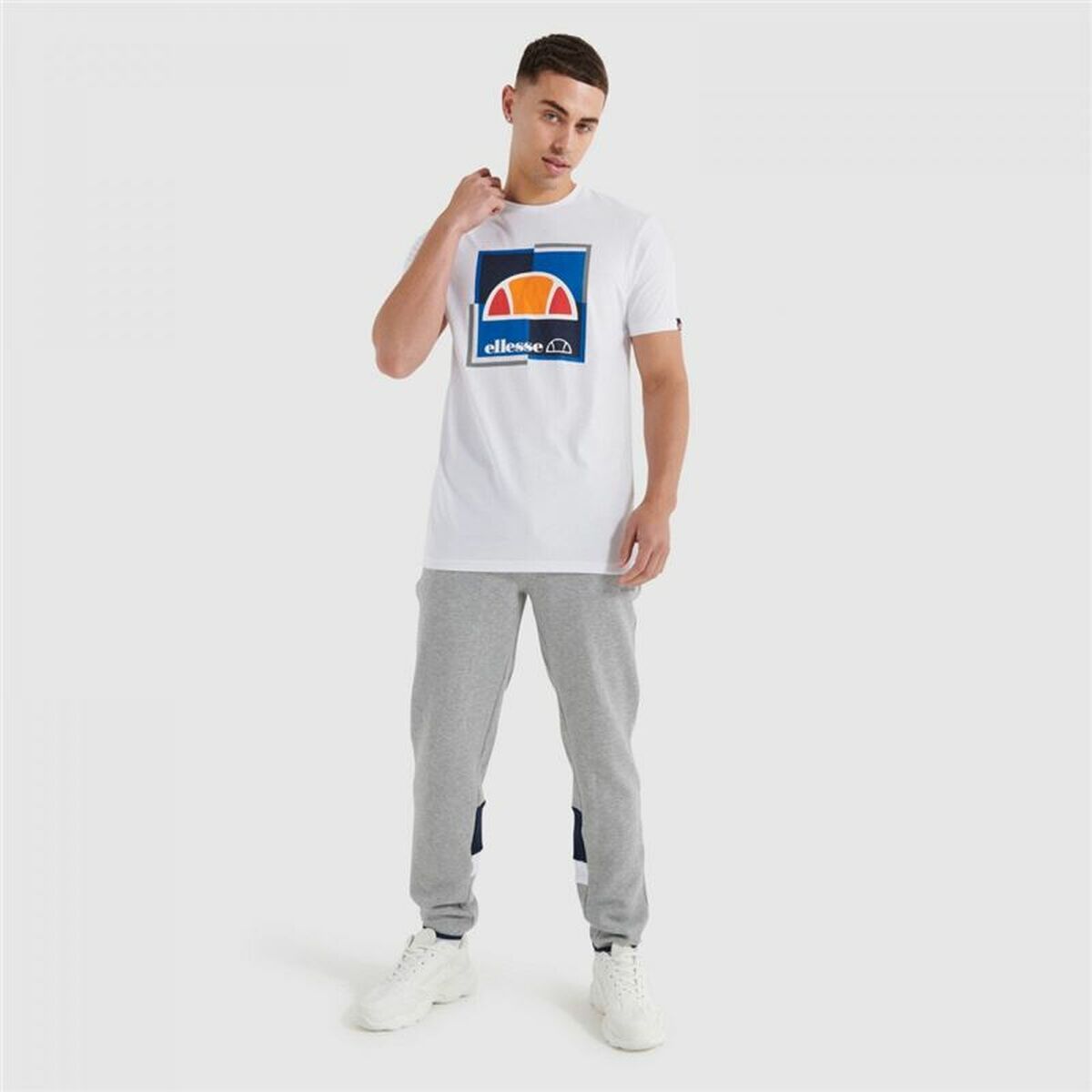 Men’s Short Sleeve T-Shirt Ellesse Michaelo White-2
