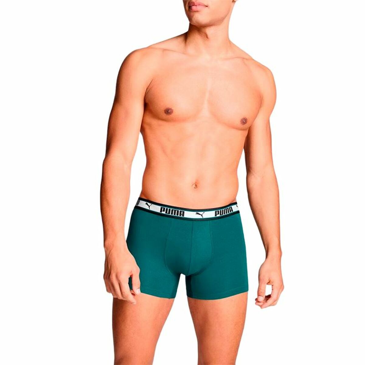Men's Boxer Shorts Puma Green-2