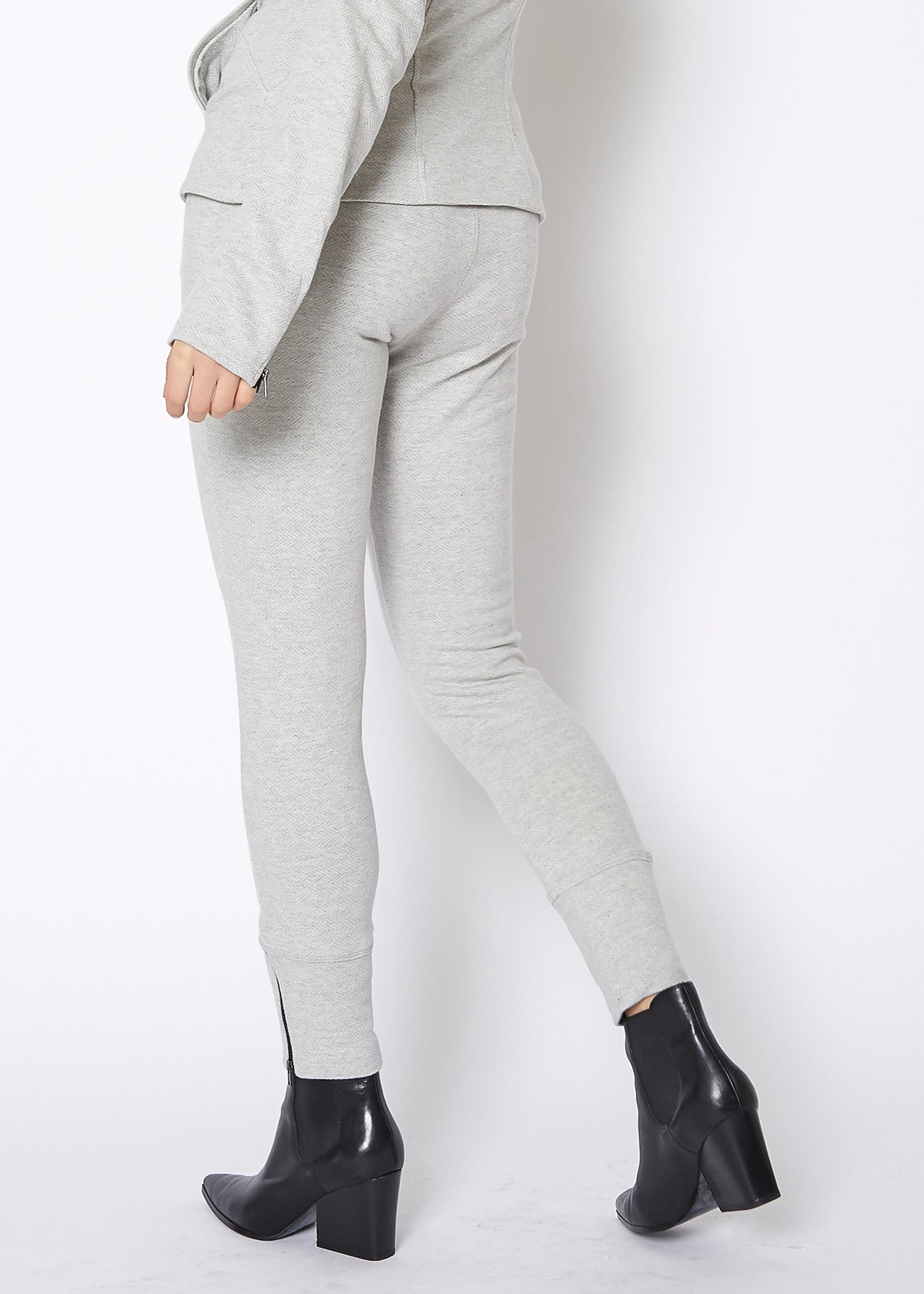 Women's Drawstring Waist Fitted Jogger Pants In Heather Gray-2